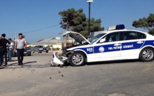 Polis ailəsi ilə qəzaya düşdü