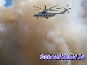 Qəbələdə güclü yanğın başladı