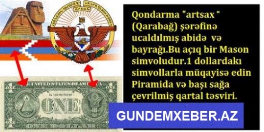 Qondarma "Dağlıq Qarabağ"ın bayrağında mason simvolları - Azərbaycanlı araşdırmaçıdan şok (Foto)