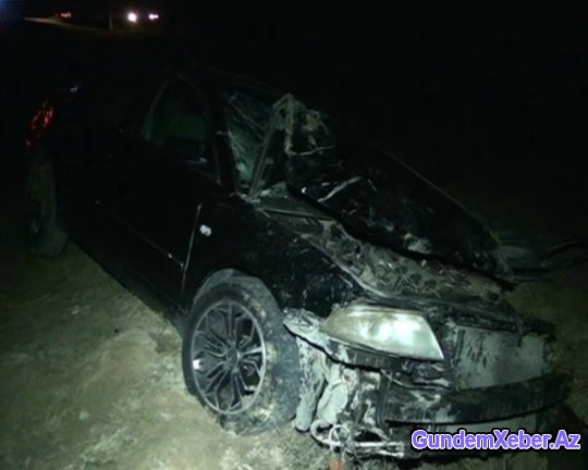 “Volkswagen" "Qazel"lə toqquşdu: ölən var (FOTO)
