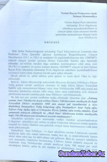 Nəsimi polisi dələduzu nazirliyin adı ilə himayə edir - Fakt