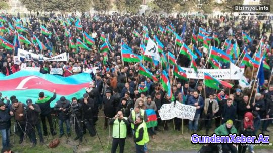 Bakıda bahalaşma əleyhinə mitinq keçirildi - FOTOLAR