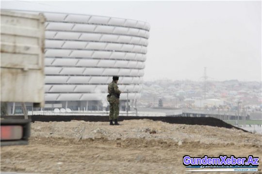 Bakı Olimpiya Stadionu ətrafında təhlükəsizlik tədbirləri gücləndirilib - REPORTAJ, FOTOLAR