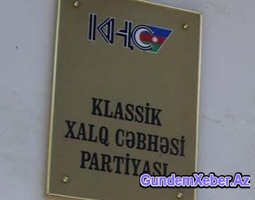 Klassik Xalq Cəhbəsi Partiyası Ali Məclisinin B Ə Y A N A T I