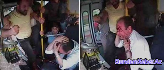 Türkiyədə avtobusu bərk sürən sürücü belə döyüldü - VİDEO