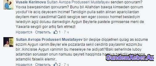 "Space"in aparıcısı ilə prodüser arasında şok "Facebook" yazışması FOTO