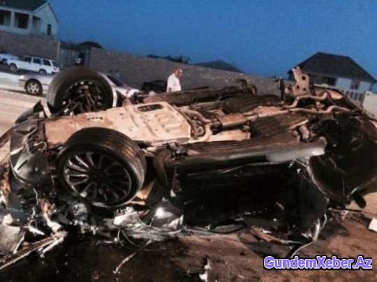 Sabunçuda ağır qəza törədən idmançı "Range Rover"i 150 ilə sürürmüş - Foto