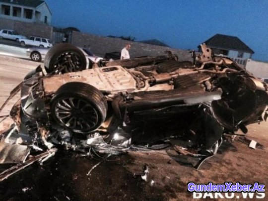 Sabunçuda ağır qəza törədən idmançı "Range Rover"i 150 ilə sürürmüş - Foto