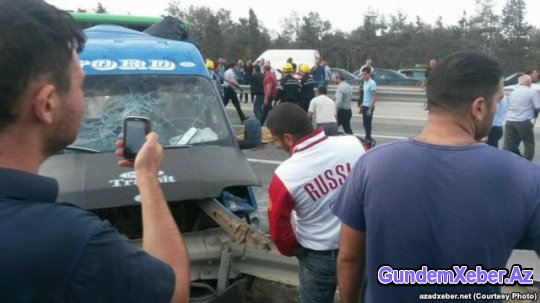 Bakı-Sumqayıt yolunda qəza olub, ölən və yaralananlar var - [fotolar]