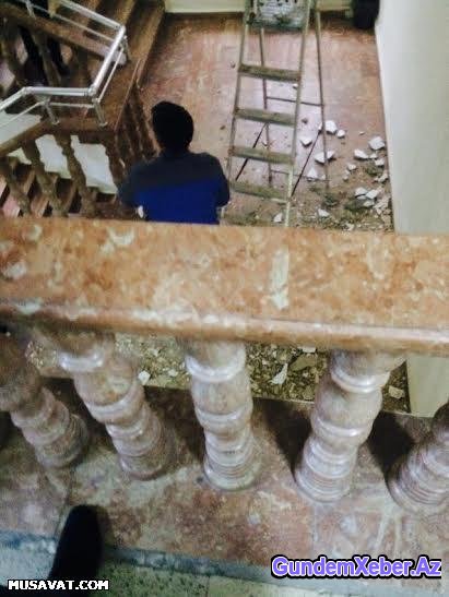 Bakıdakı universitetdə tavan çökdü - FOTO