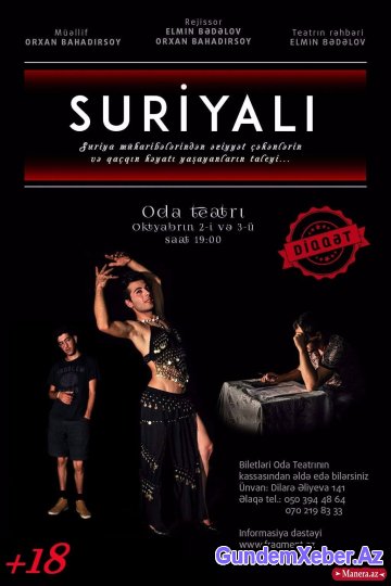 “Suriyalı” tamaşasına yazarlardan münasibət: “Homoseksuallıq sənətə gətirilməməlidir!”