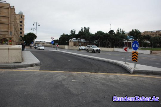 Bakıda yeni yol çəkildi - FOTO