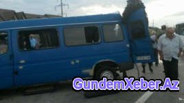 Mikroavtobus aşıb, 18 nəfər yaralanıb