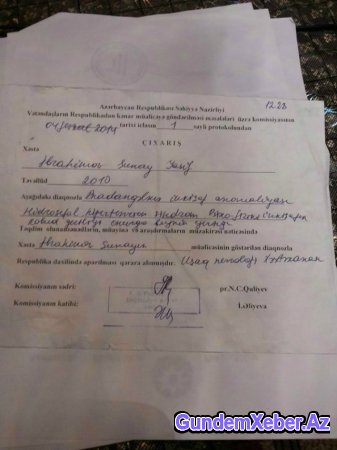 5 yaşlı Sunayın mərhəmətli insanların köməyinə ehtiyacı var - DİQQƏT