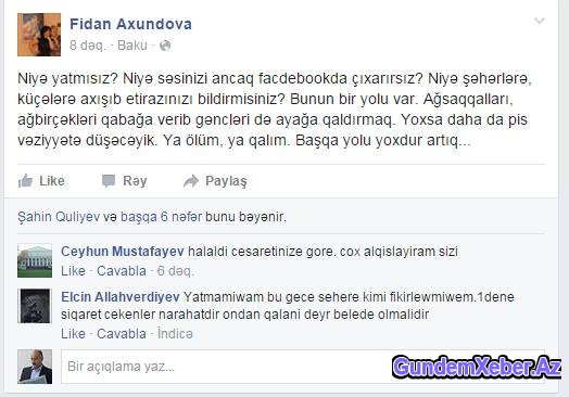 Aktrisa xalqı küçələrə axışmağa çağırdı: “Ya ölüm, ya qalım”