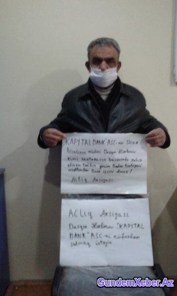 “Kapital Bank” vətəndaşı aclıq aksiyası keçirməyə məcbur etdi