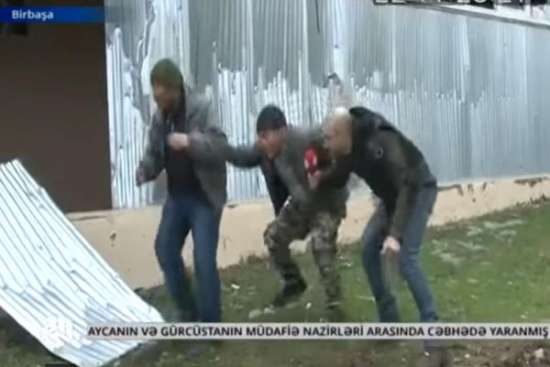 ANS-in çəkliş qrupu canlı yayımda atəşə tutuldu - Video