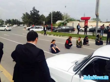 Masallı rayon Mahmudavar kənd sakinləri yolu bağladı - VİDEOLAR+ YENİLƏNDİ