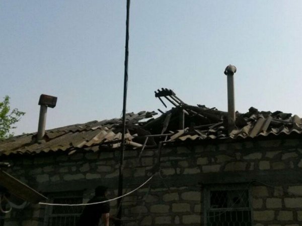 Ermənilərin atdığı mərmi Tərtər sakininin evini dağıtdı - FOTO