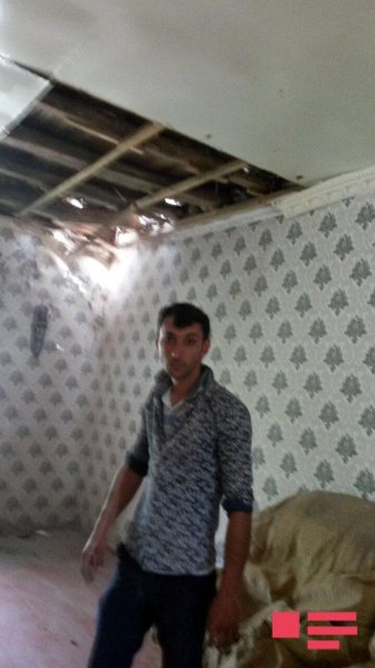Ermənilərin atdığı mərmi Tərtər sakininin evini dağıtdı - FOTO