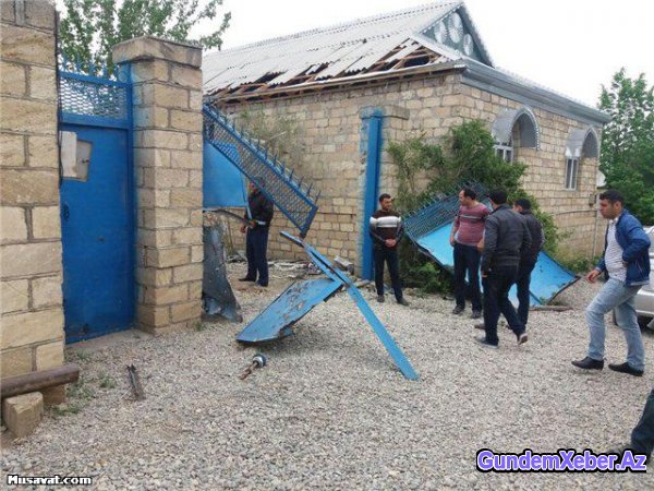 Ermənilərin atdığı mərmi məktəbi dağıtdı - FOTO