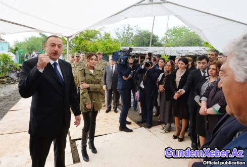 İlham Əliyev və xanımı cəbhə bölgəsində olub - [fotolar]
