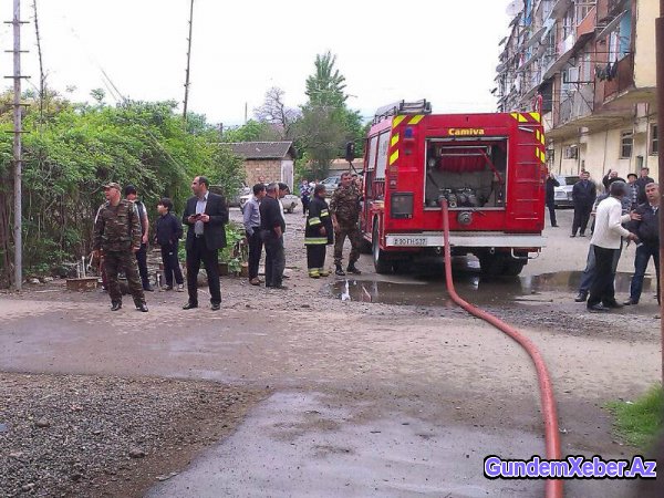 Lənkəranda beşmərtəbəli binada yanğın olub