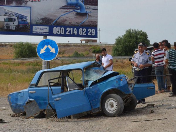 Şabranda ağır yol qəzası: ölən və yaralanan var - FOTO