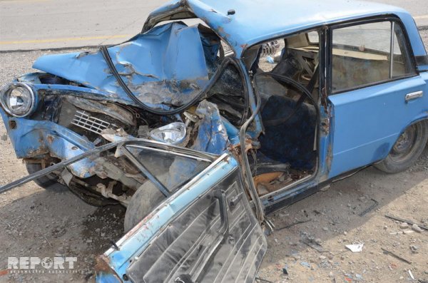 Şabranda ağır yol qəzası: ölən və yaralanan var - FOTO