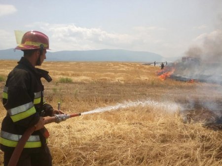Qəbristanlıqda başlayan yanğın kəndə "adladı" - YENİLƏNİB - FOTO