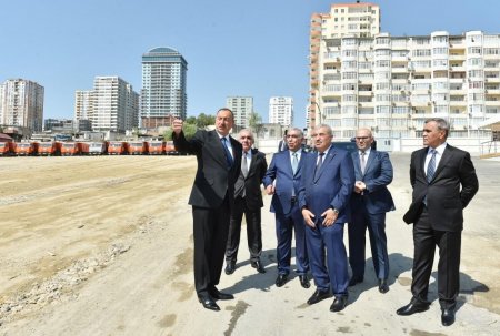 Prezident İlham Əliyev  keçmiş"Sovetski" ərazisində yeni yol-nəqliyyat infrastrukturunun təməlini qoyub - FOTO