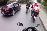 Prezidentin bacısı oğlu şəhərdə gənclərlə belə dava etdi (Video izlə)