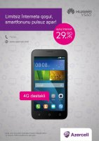 Limitsiz Internetə qoşul, 4G smartfonunu PULSUZ apar!