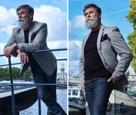 60 yaşlı kişi saqqal saxladı, model oldu - FOTO