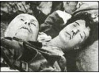 Sevgilisi ilə birlikdə qətlə yetirilən Mussolini 