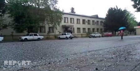 Lənkərana dolu yağdı - FOTO