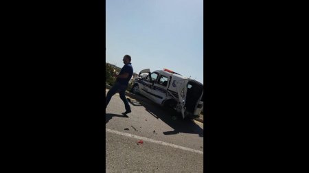 Bakıda dəhşətli qəza: polis maşını ilə "Porsche" toqquşdu: 1 polis öldü, digərləri yaralandı - VİDEO - FOTO