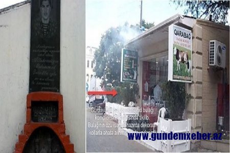 Bakıda şəhid bulağı söküldü, yerində pivəxana açıldı - Foto