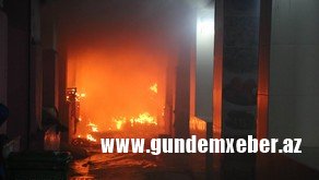 Xaçmaz bazarında yanğın baş verib