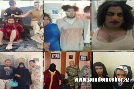 İŞİD terrorçuları qadın geyimində qaçarkən tutuldular - FOTOLAR