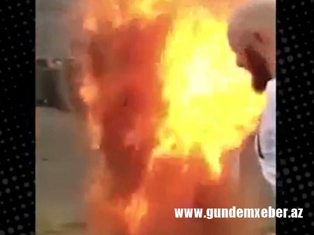 Doğum günündə dostları oğlanı yandırdılar - VİDEO