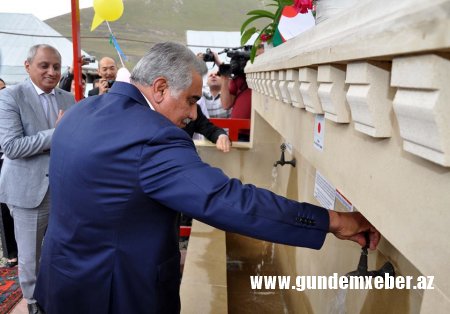 Daşkəsəndə Yaponların  dəstəyi ilə yeni içməli su xətti istifadəyə verilib