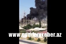 Bakıda elektrik yarımstansiyası yanır — VİDEO