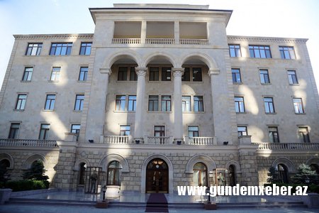 Azərbaycan Müdafiə Nazirliyi cəbhədəki vəziyyətlə bağlı məlumat yayıb
