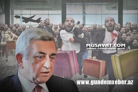 Ermənilər Ermənistandan qaçır - hava limanlarında bilet xaosu