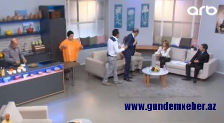 Nazim əsəbiləşib jurnalistlə dalaşdı - efirdə dava+video