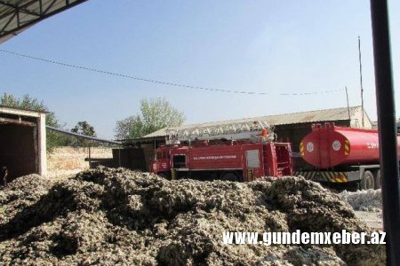 Beyləqanda pambıq zavodunda yanğın