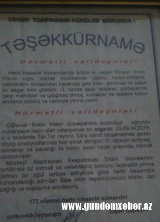 Aprel döyüşlərində iştirak edən hərbçini işə götürmədilər