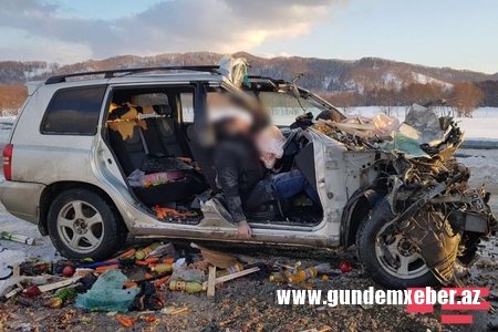 Azərbaycanlı biznesmen və oğlu yol qəzasında öldü -FOTOLAR