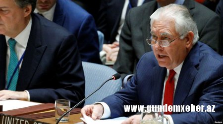 Tillerson: Şimali Koreya təhlükəsinə qarşı bütün variantlar nəzərdən keçirilir